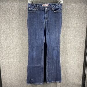 GAP Jeans Womens 10 Long Blue‎ Curvy Low Rise Stretch Hipster Dark Wash